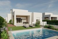 Modern new villas on one level with private pool at the golf course