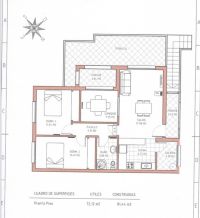 Spacious and bright south-facing corner apartment close to the beach in Cabo Roig